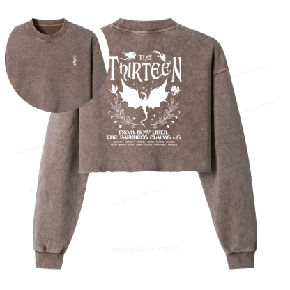 Pagewings The Thirteen Women Washed Crop Sweatshirt