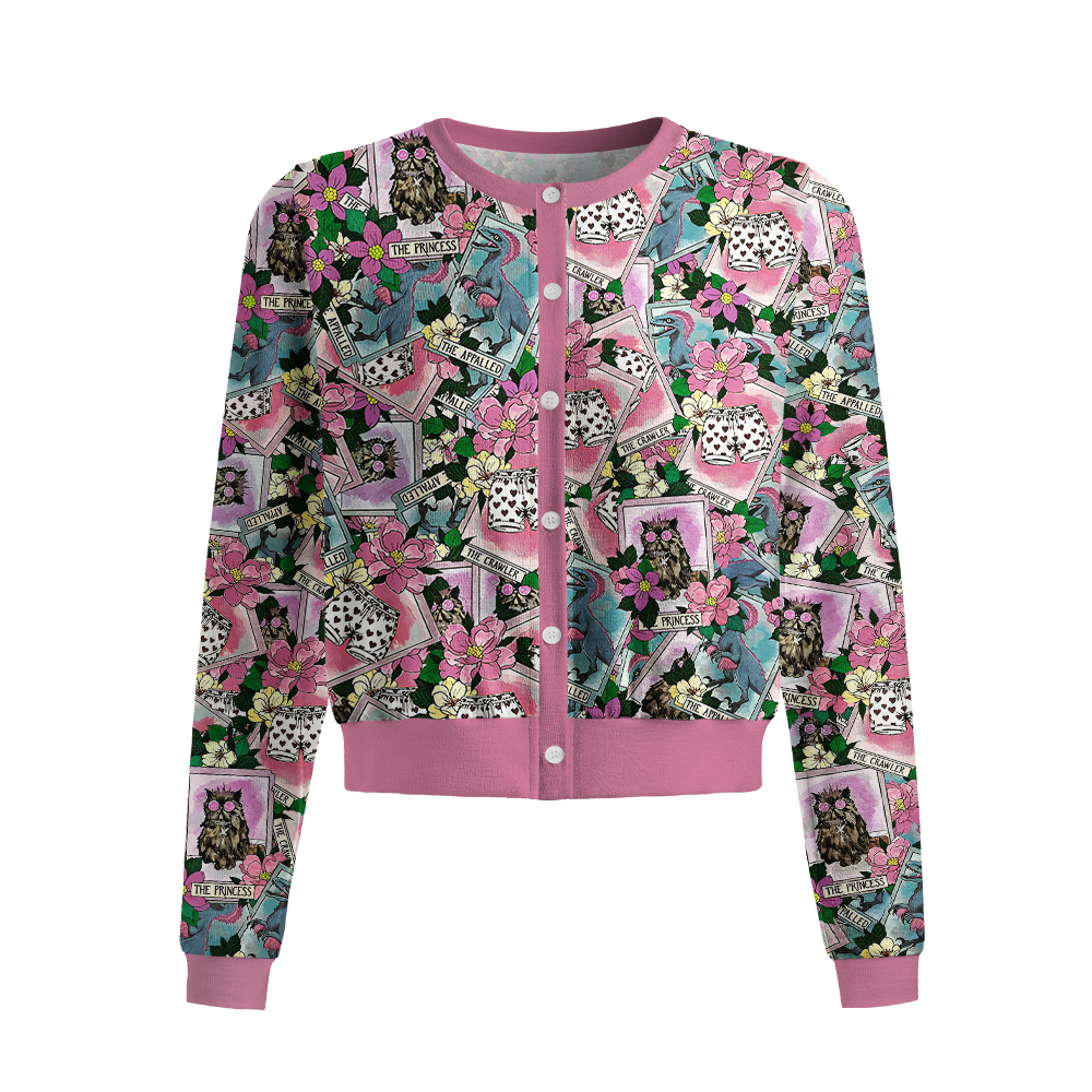 Pagewings Sci Fi Book Lover Crew Neck Cardigan Sweaters