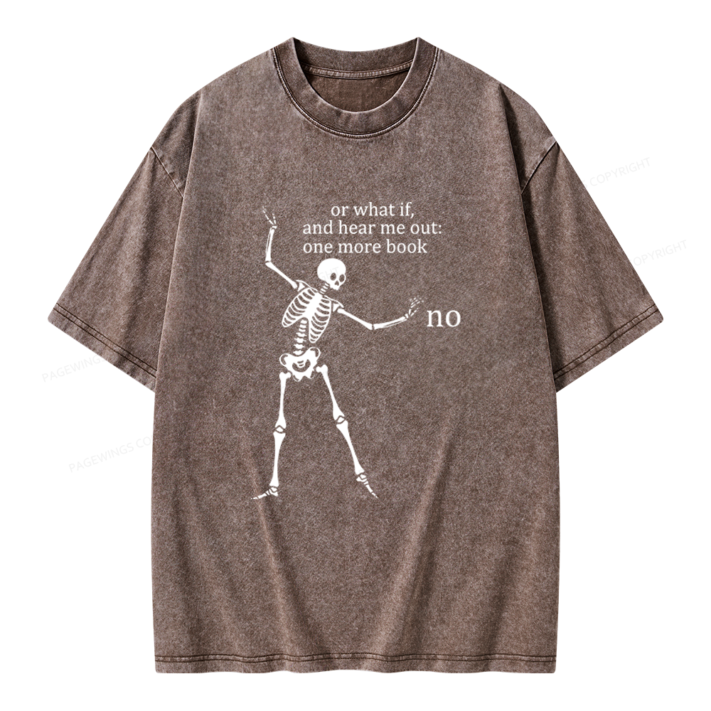 Pagewings One More Book Unisex Washed T-shirt