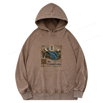 Pagewings Medieval Book Lover Unisex Washed Hoodie