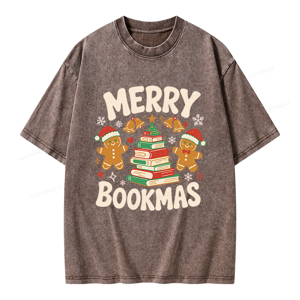Pagewings Merry Christmas Unisex Washed T-shirt