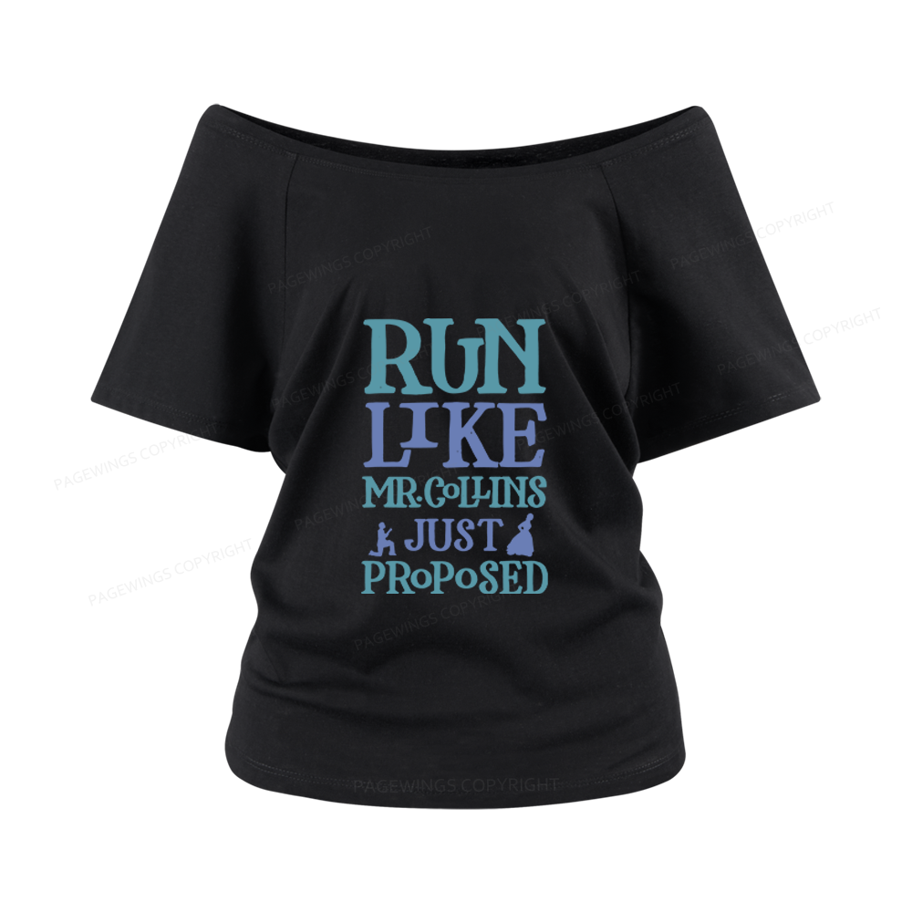 Pagewings Love Book Fan Women Off Shoulder T-shirts