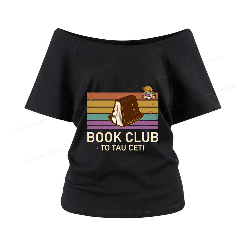 Pagewings Book Club To Star Women Off Shoulder T-shirts