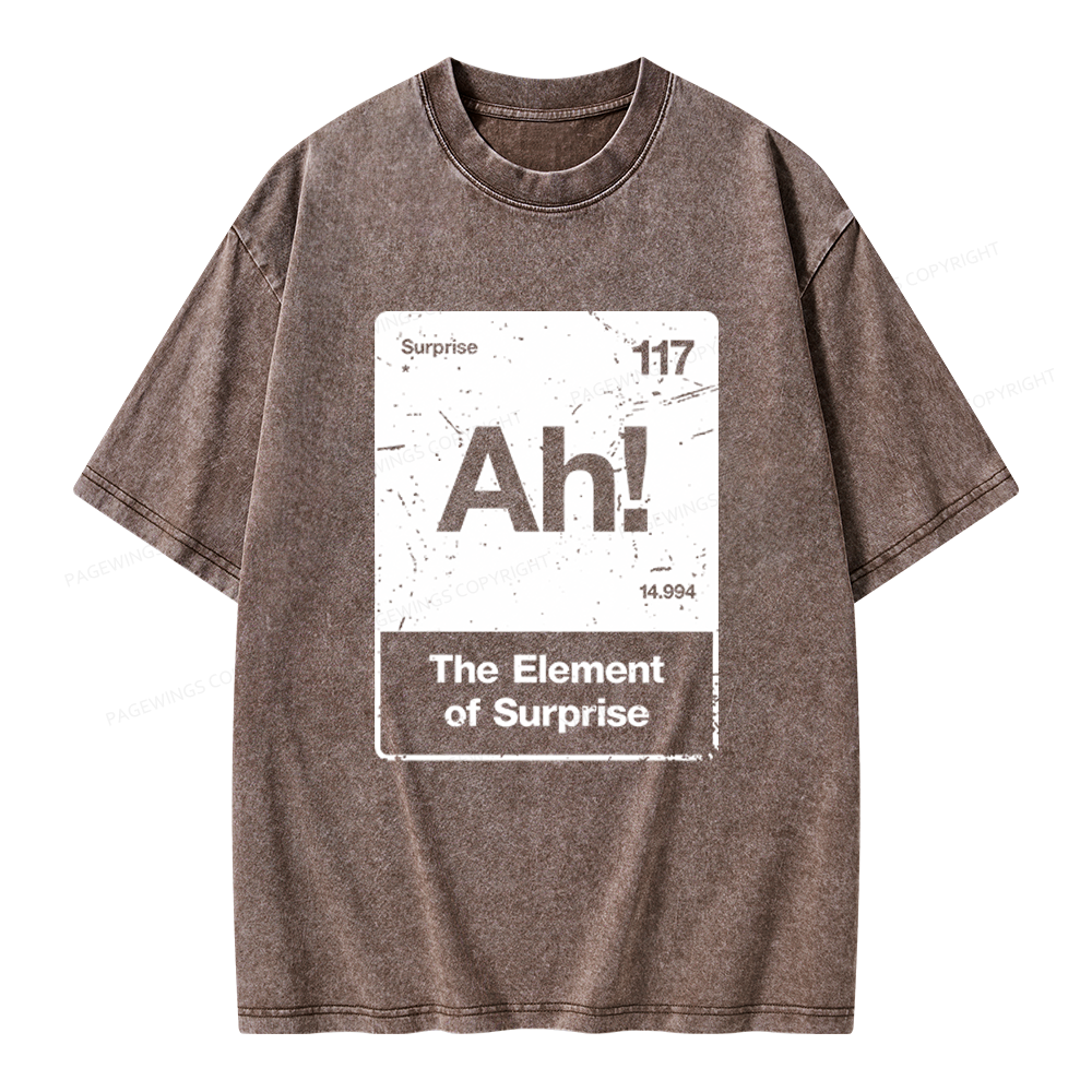Pagewings The Element Of Surprise Unisex Washed T-shirt