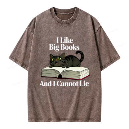 Pagewings I Like Big Books Unisex Washed T-shirt