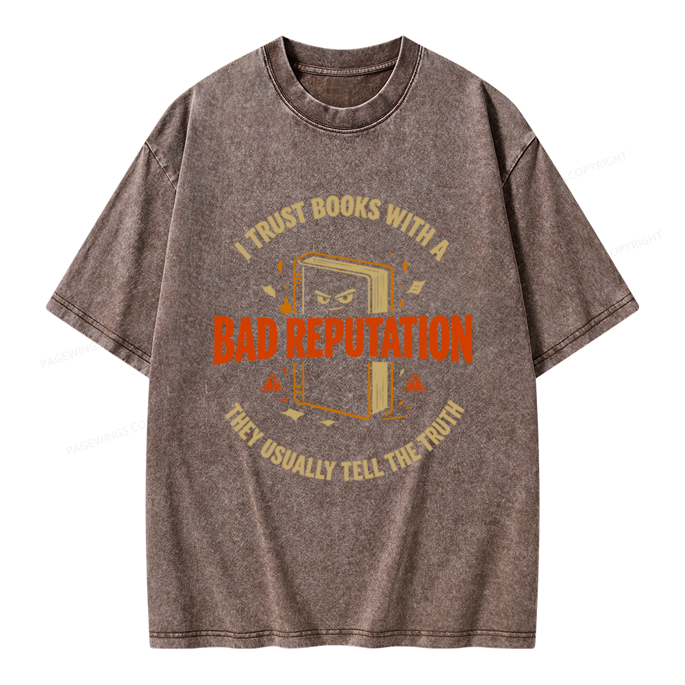 Pagewings Banned Book Unisex Washed T-shirt