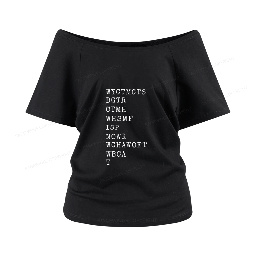 Pagewings Will You Come To My Cottage This Summer Women Off Shoulder T-shirts