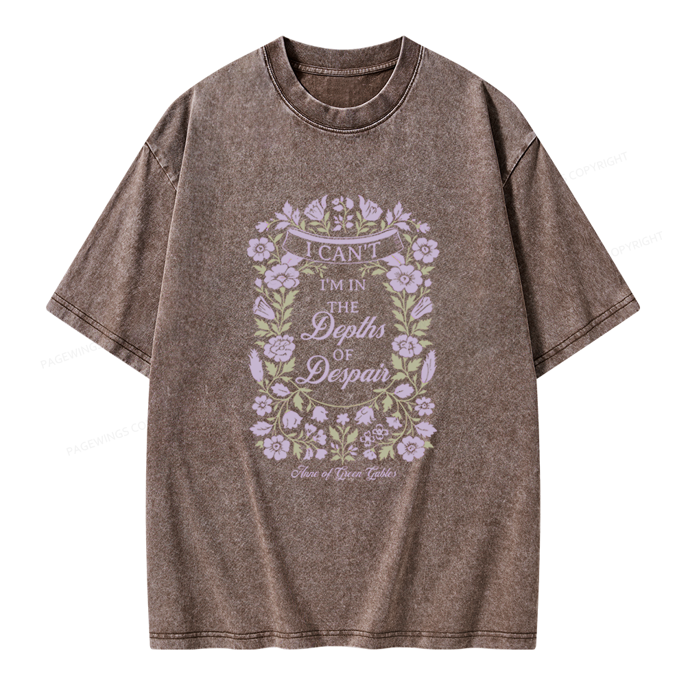 Pagewings Depths of Despair Unisex Washed T-shirt