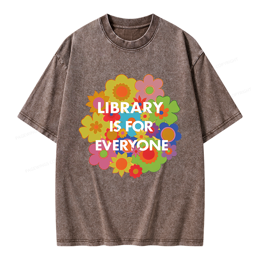 Pagewings Library Is For Everyone Unisex Washed T-shirt