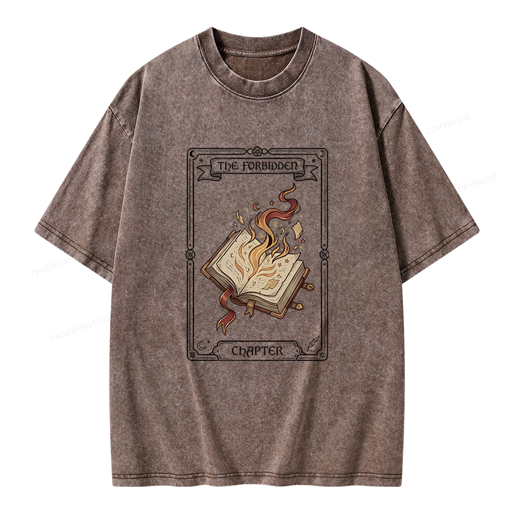 Pagewings The Forbidden Chapter Unisex Washed T-shirt