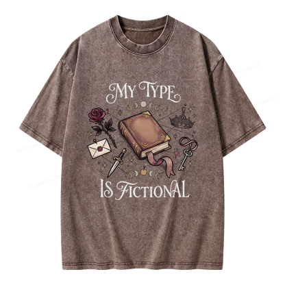 Pagewings My Type Is Fictional Unisex Washed T-shirt
