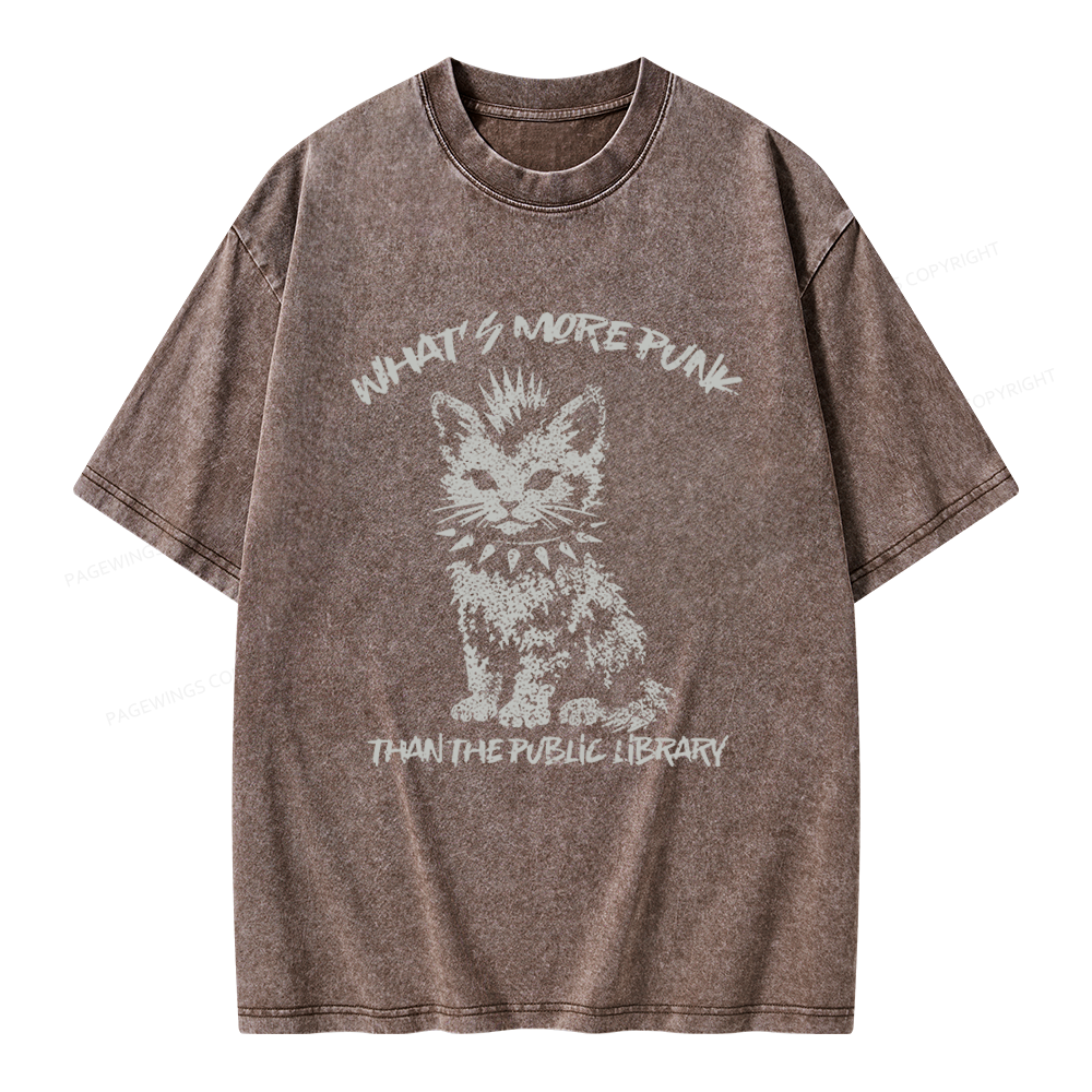 Pagewings What's More Punk Than The Public Library Unisex Washed T-shirt
