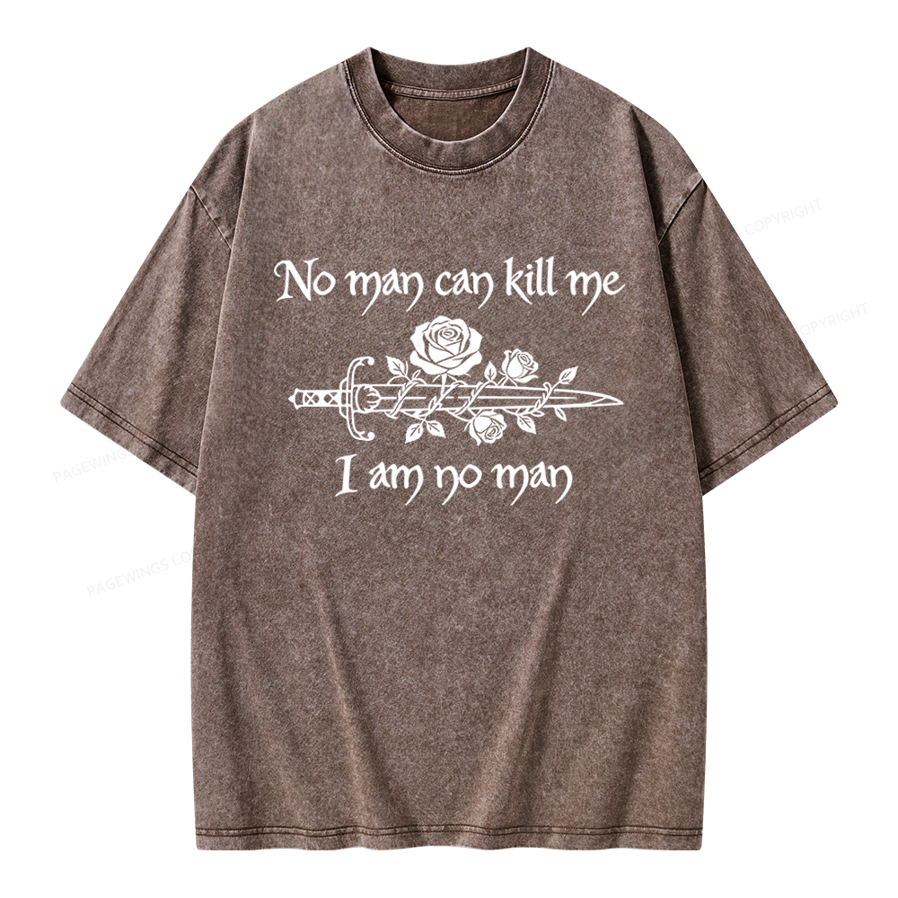 Pagewings I Am No Man Unisex Washed T-shirt