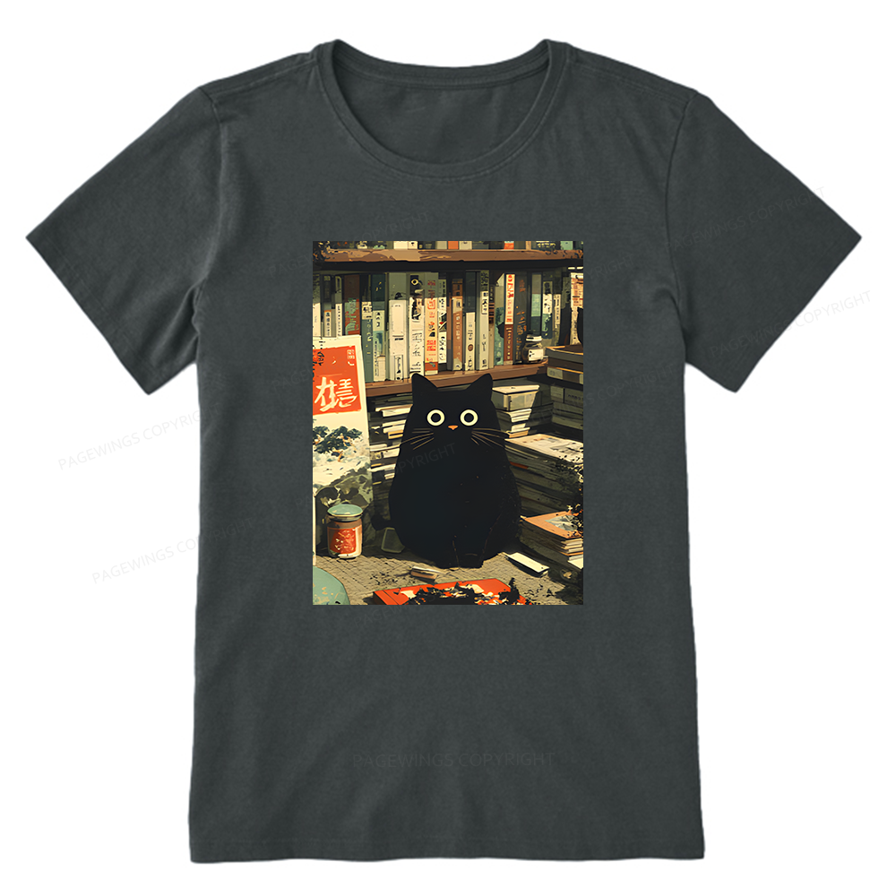 Pagewings Cat Book Lovers Librarian Unisex Classic T-shirt