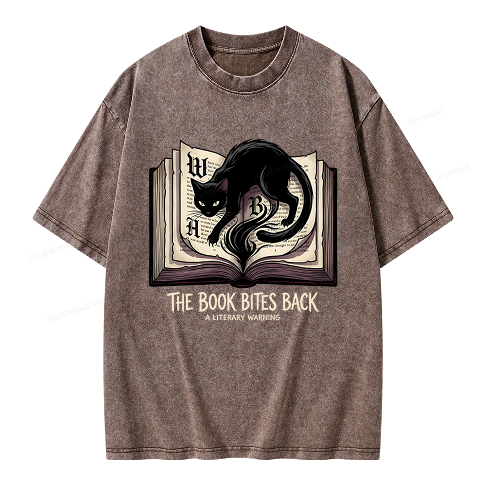 Pagewings The Book Bites Back Unisex Washed T-shirt