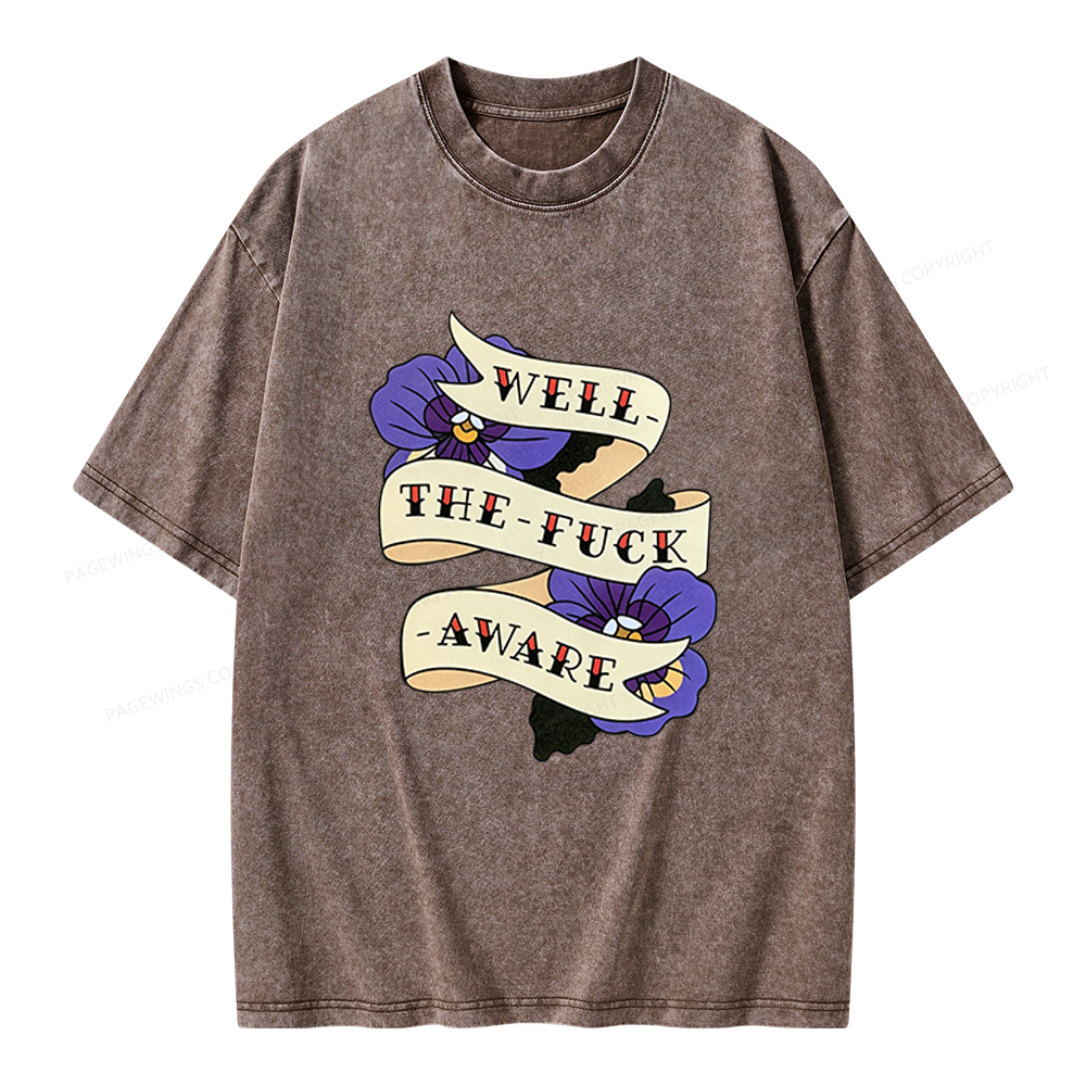 Pagewings Fantasy Books Lover Unisex Washed T-shirt