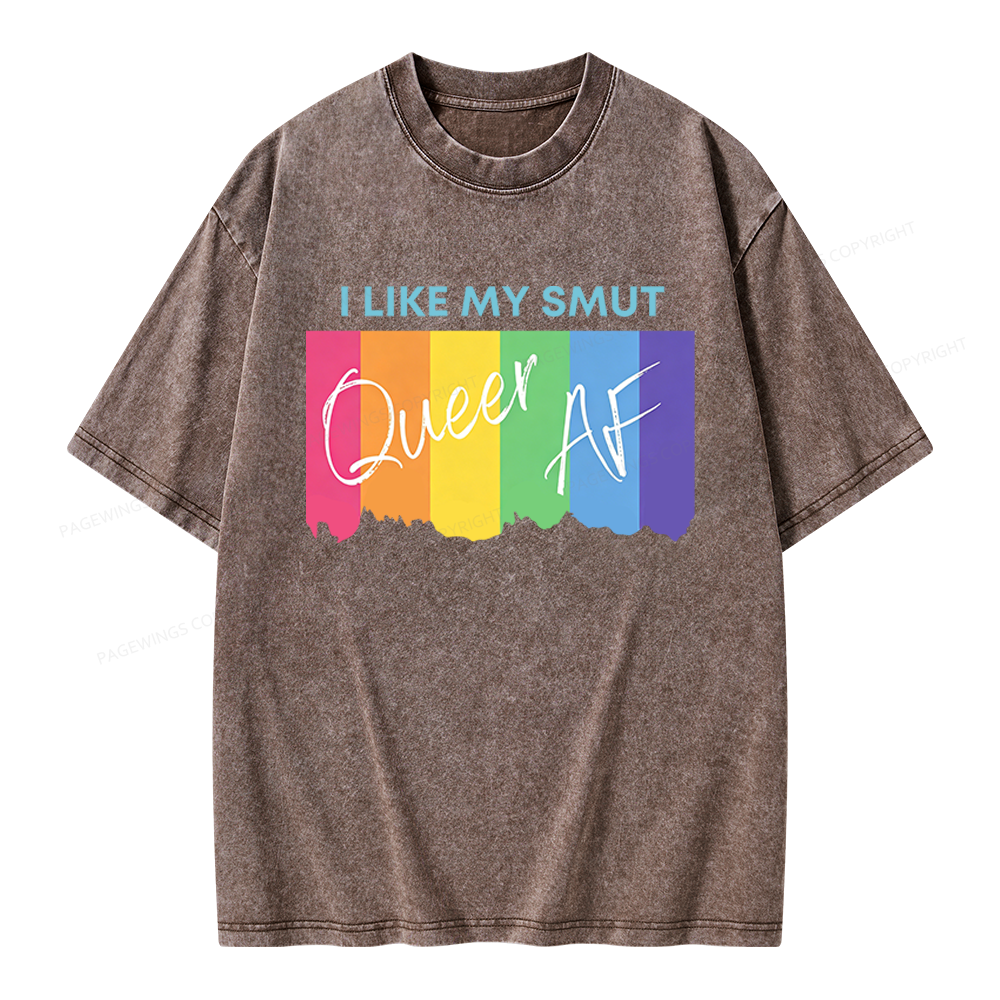 Pagewings Queer Smut Unisex Washed T-shirt
