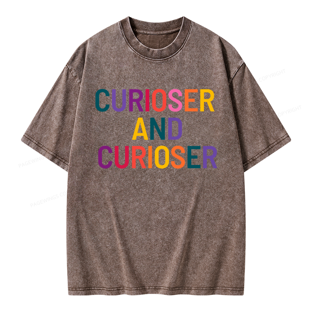 Pagewings Curioser Unisex Washed T-shirt