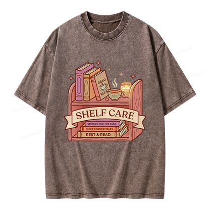 Pagewings Shelf Care Unisex Washed T-shirt