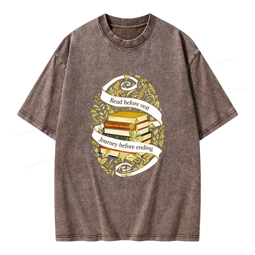 Pagewings Read Before Rest Unisex Washed T-shirt