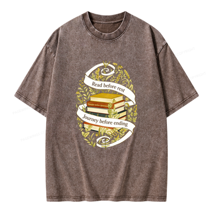 Pagewings Read Before Rest Unisex Washed T-shirt