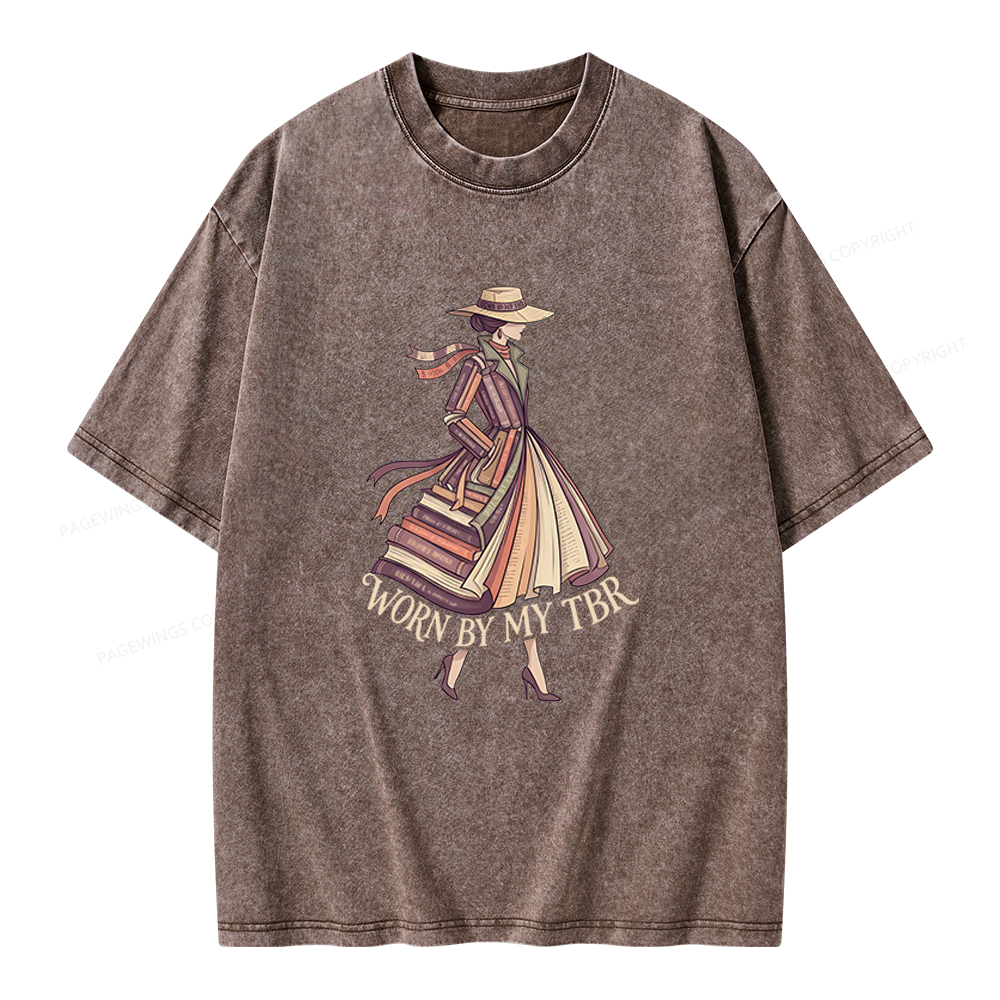 Pagewings Worn By My TBR Unisex Washed T-shirt