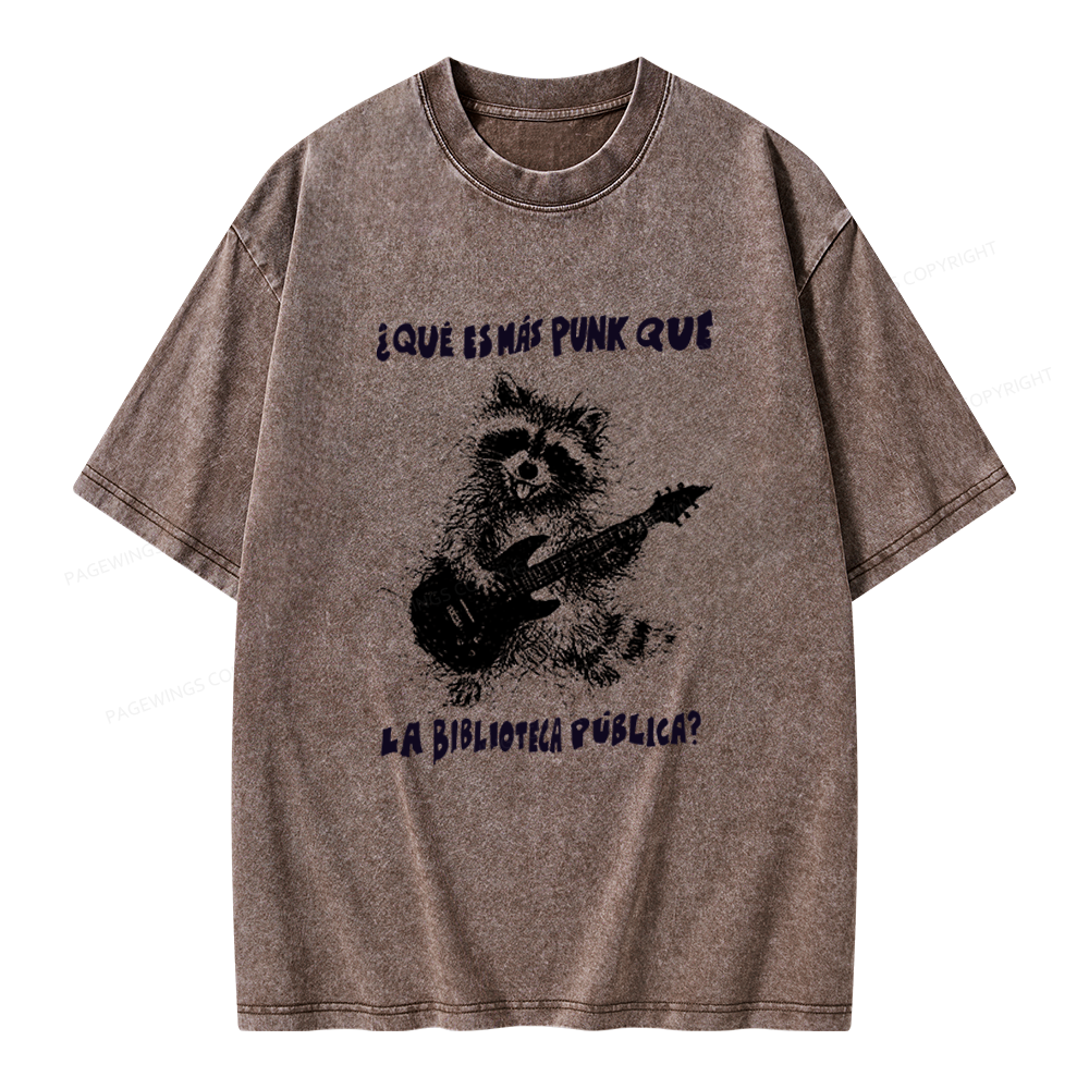 Pagewings What's More Punk Than The Public Library Unisex Washed T-shirt