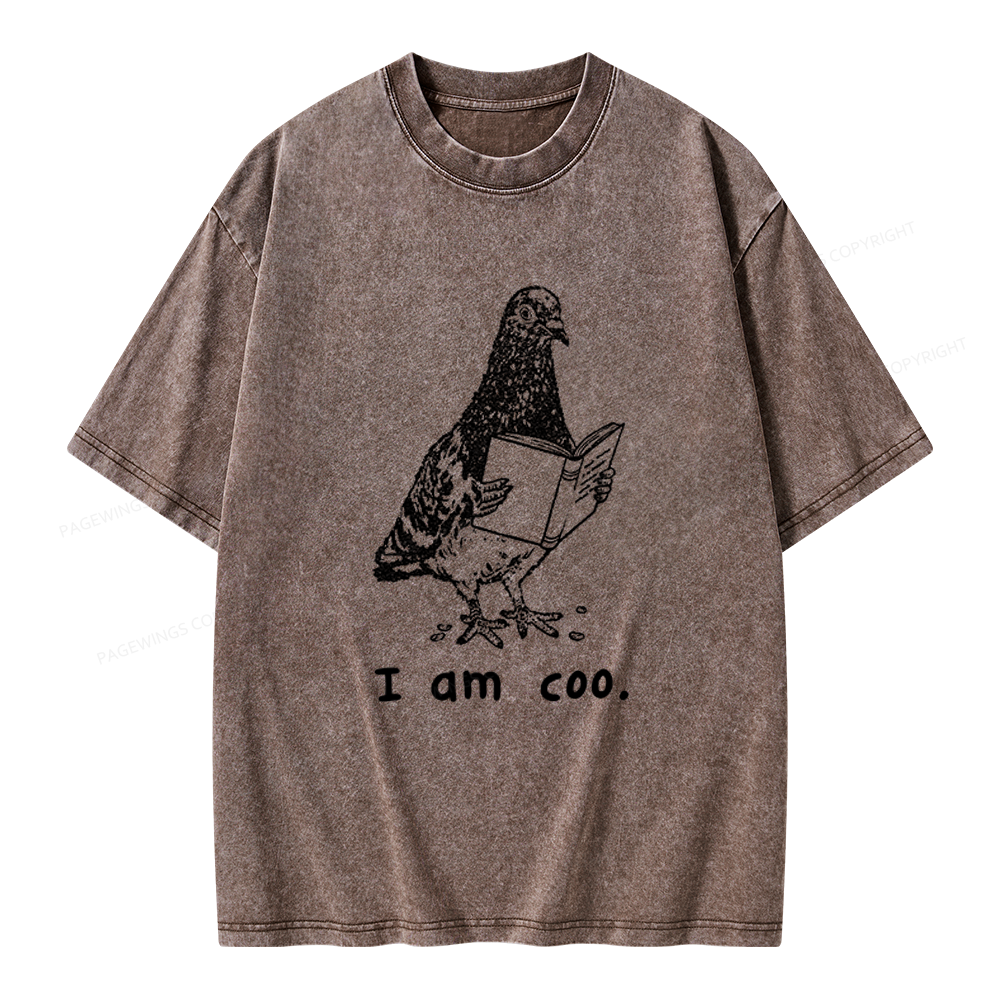 Pagewings I Am Coo Unisex Washed T-shirt