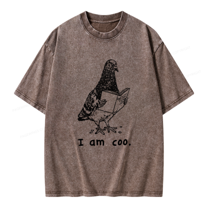 Pagewings I Am Coo Unisex Washed T-shirt