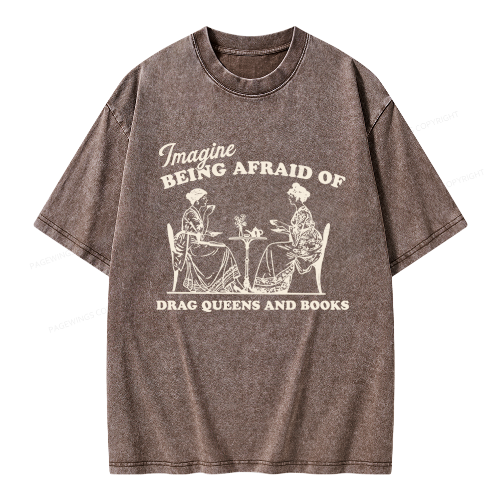 Pagewings Drag Queens Unisex Washed T-shirt