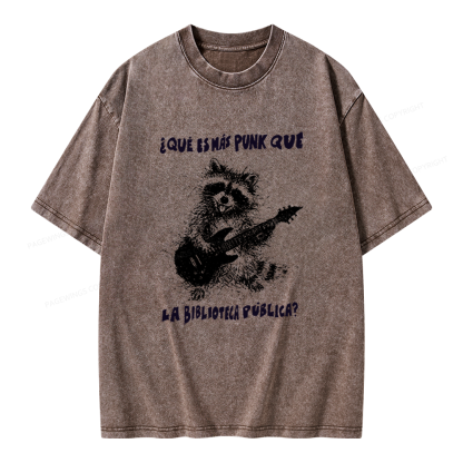 Pagewings What's More Punk Than The Public Library Unisex Washed T-shirt