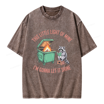 Pagewings This Little Light Of Mine Unisex Washed T-shirt