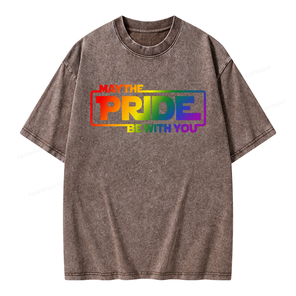 Pagewings May The Pride Be With You Unisex Washed T-shirt