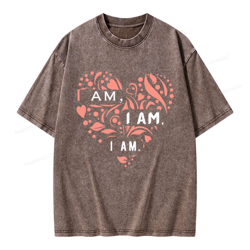 Pagewings I Am Unisex Washed T-shirt