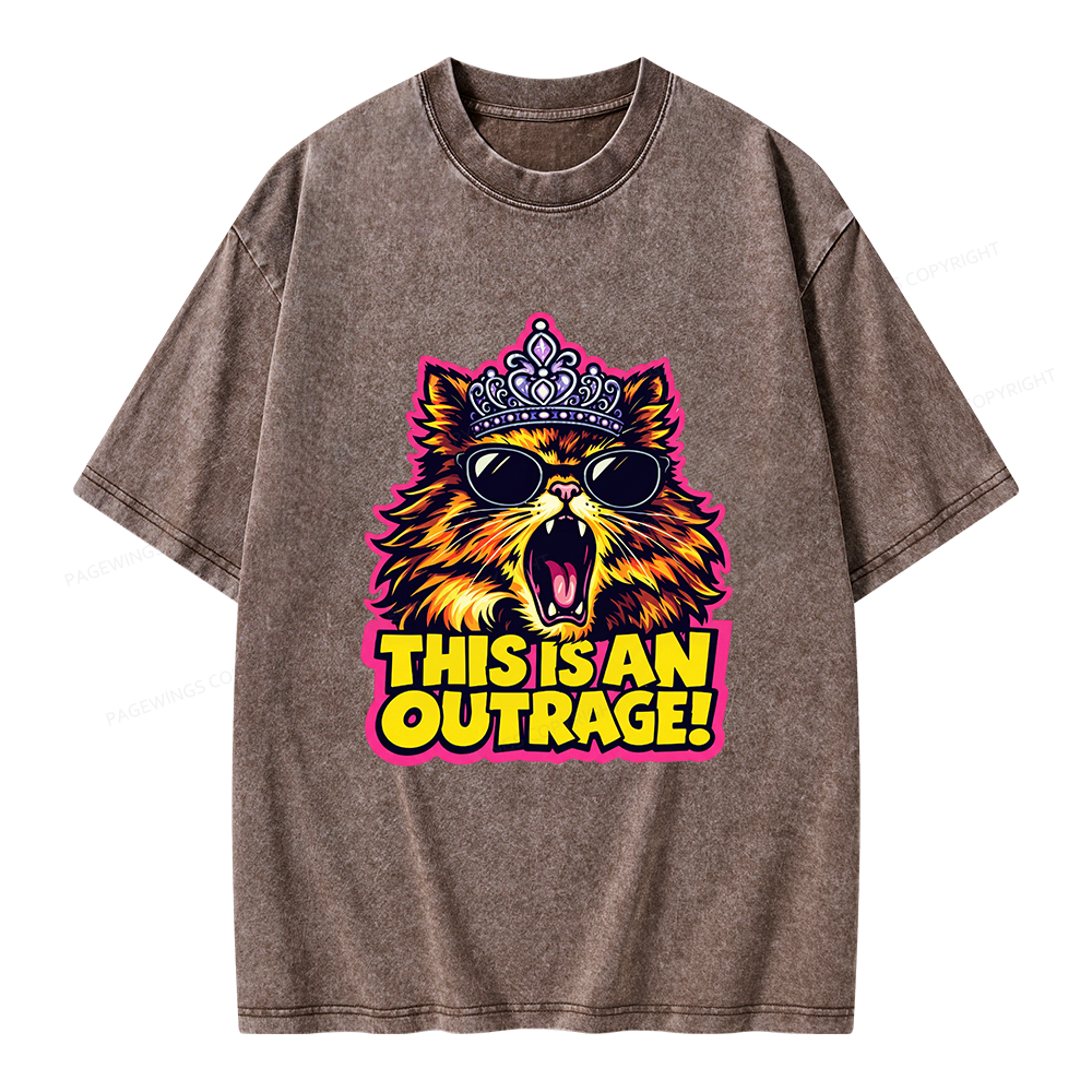 Pagewings This Is An Outrage Unisex Washed T-shirt