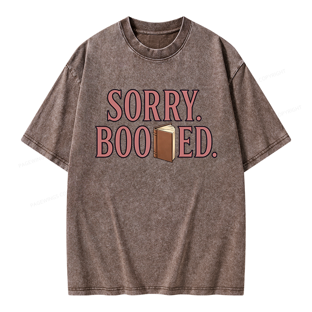 Pagewings Sorry Booked Unisex Washed T-shirt