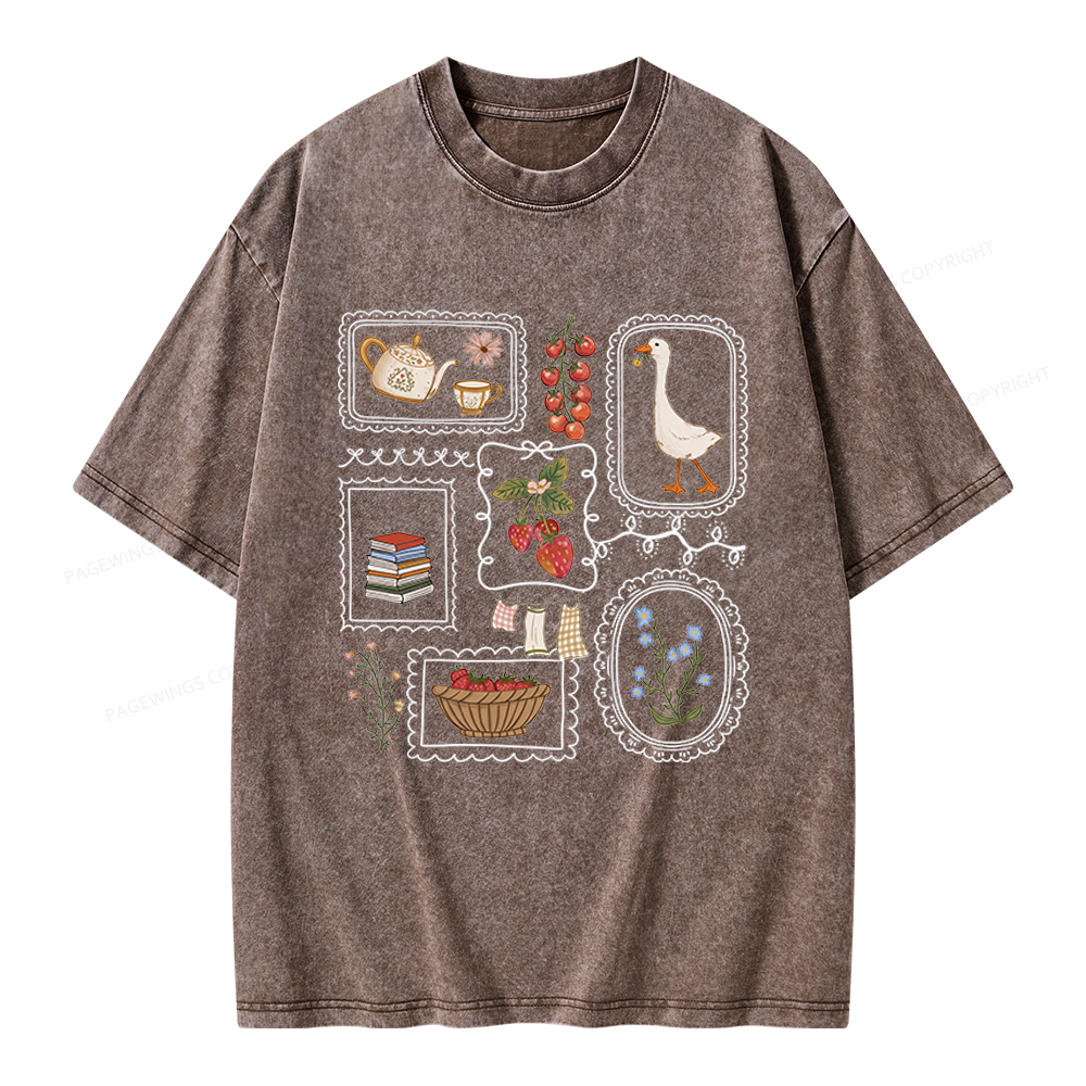 Pagewings Book Lover Unisex Washed T-shirt