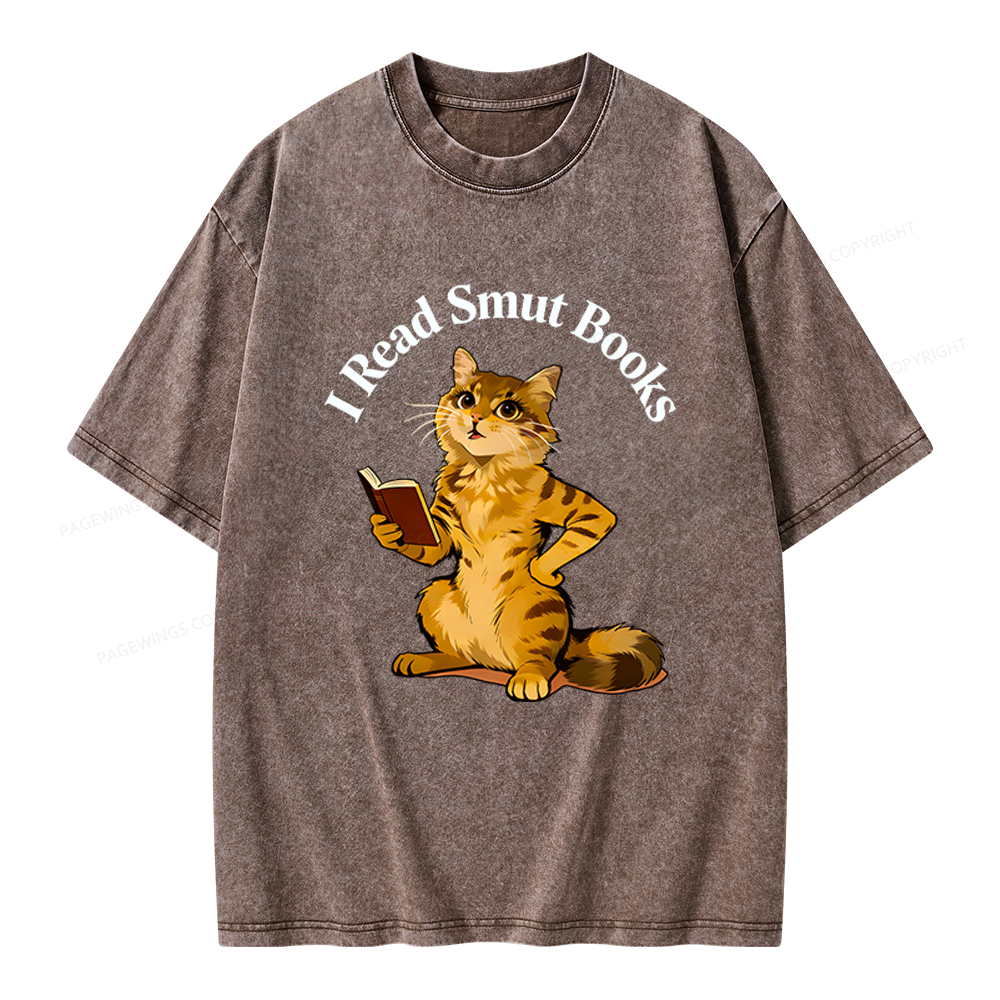 Pagewings I Read Smut Books Unisex Washed T-shirt