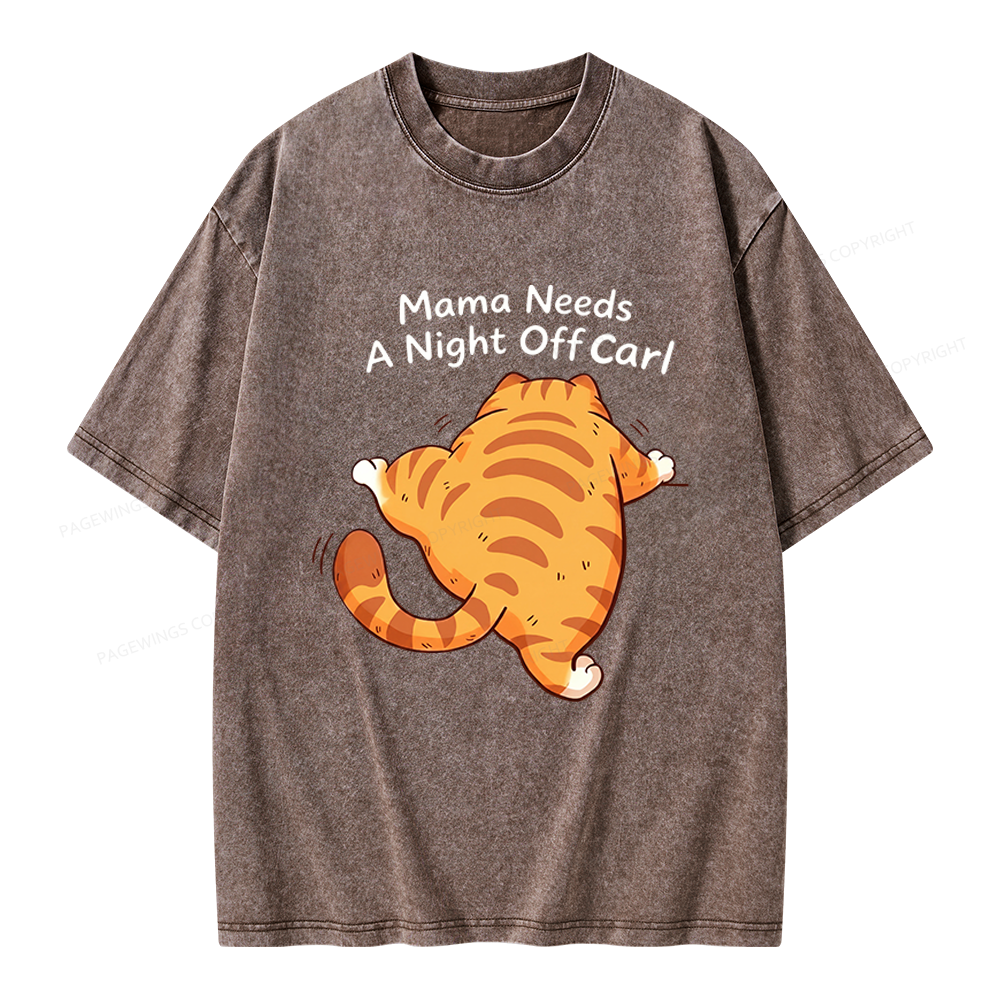 Pagewings Mama Needs A Night Off Unisex Washed T-shirt