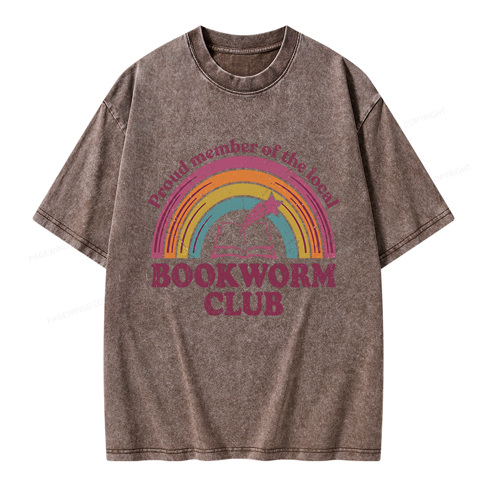 Pagewings Bookworm Club Unisex Washed T-shirt