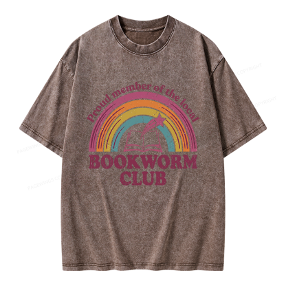Pagewings Bookworm Club Unisex Washed T-shirt