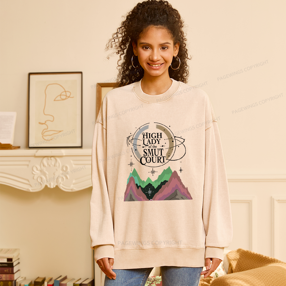 Pagewings Book Lovers Unisex Washed Sweatshirt