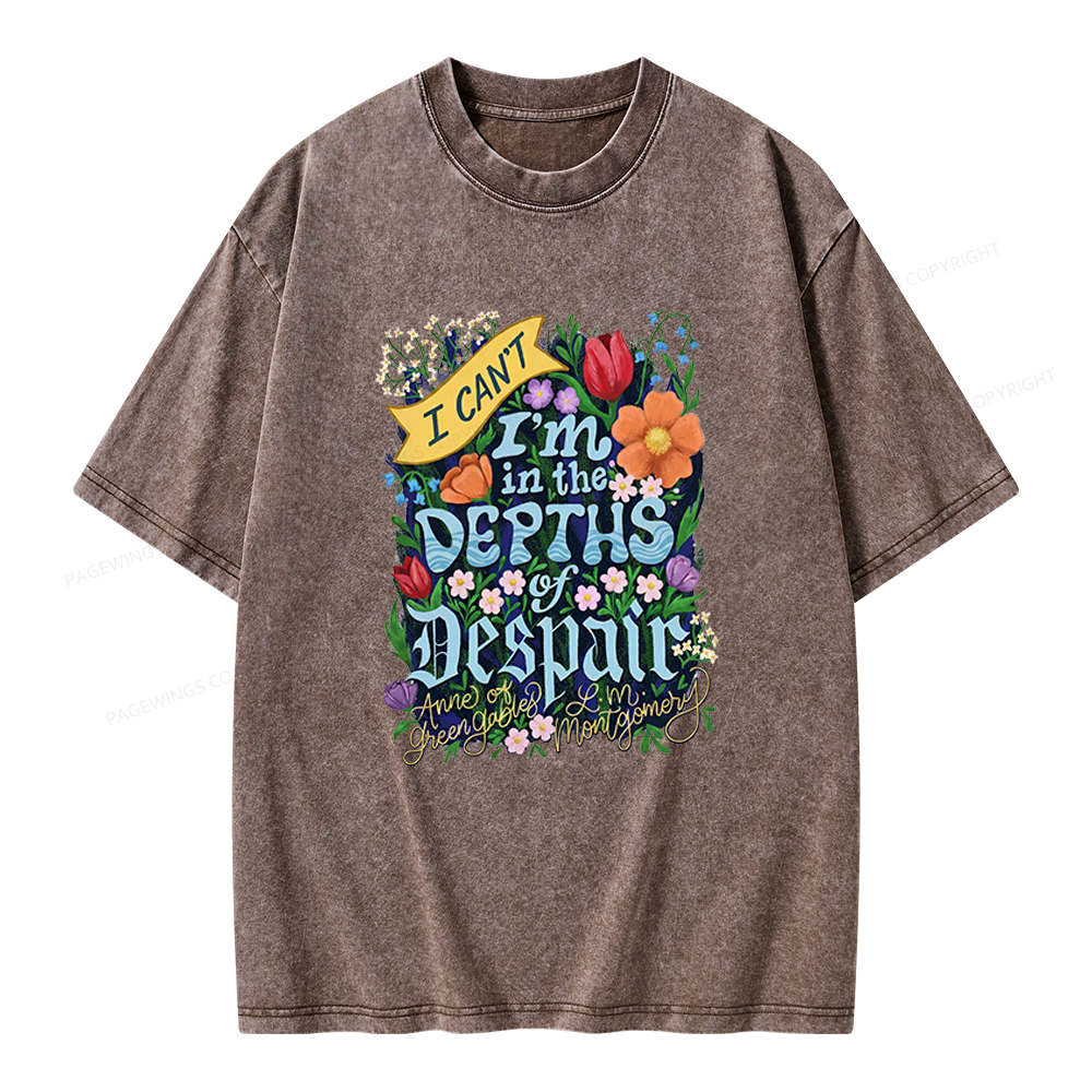 Pagewings Depths Of Despair Unisex Washed T-shirt