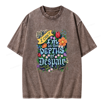 Pagewings Depths Of Despair Unisex Washed T-shirt