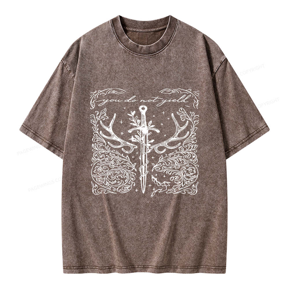 Pagewings You Do Not Yield Unisex Washed T-shirt