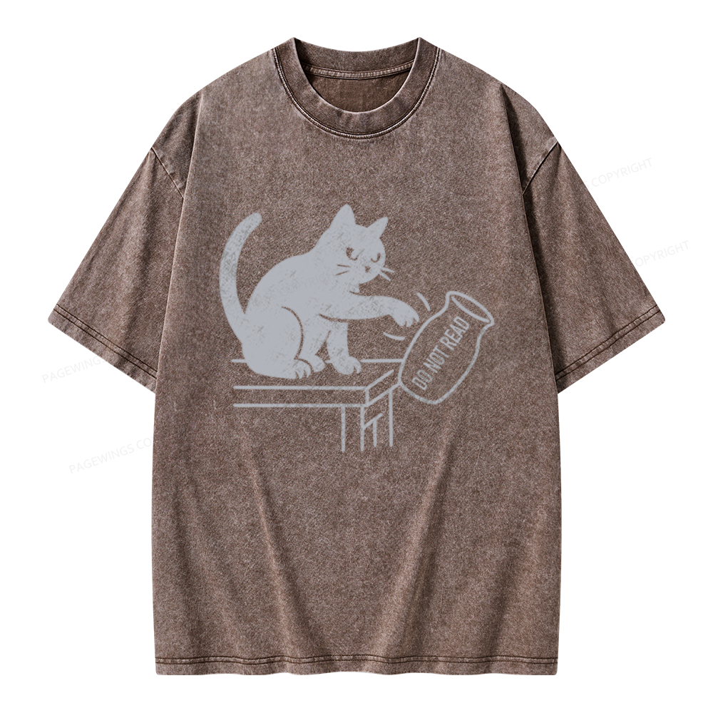 Pagewings Do Not Read Unisex Washed T-shirt