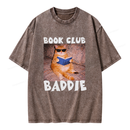 Pagewings Book Club Baddie Unisex Washed T-shirt