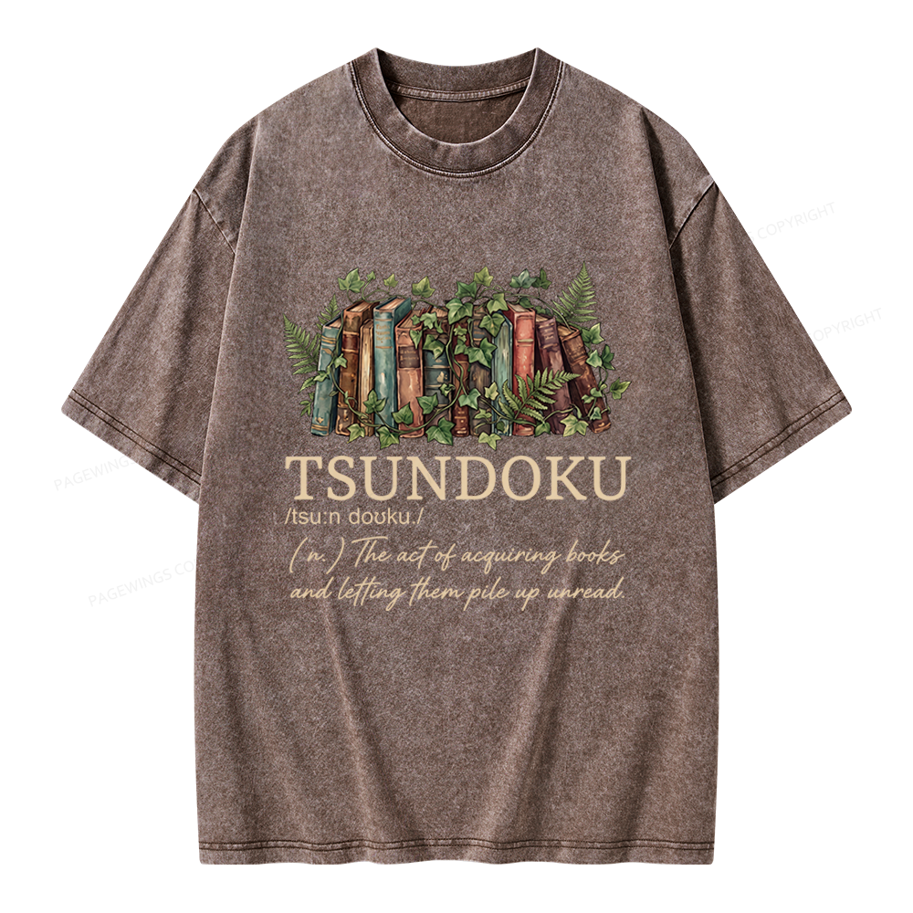 Pagewings Tsundoku Unisex Washed T-shirt