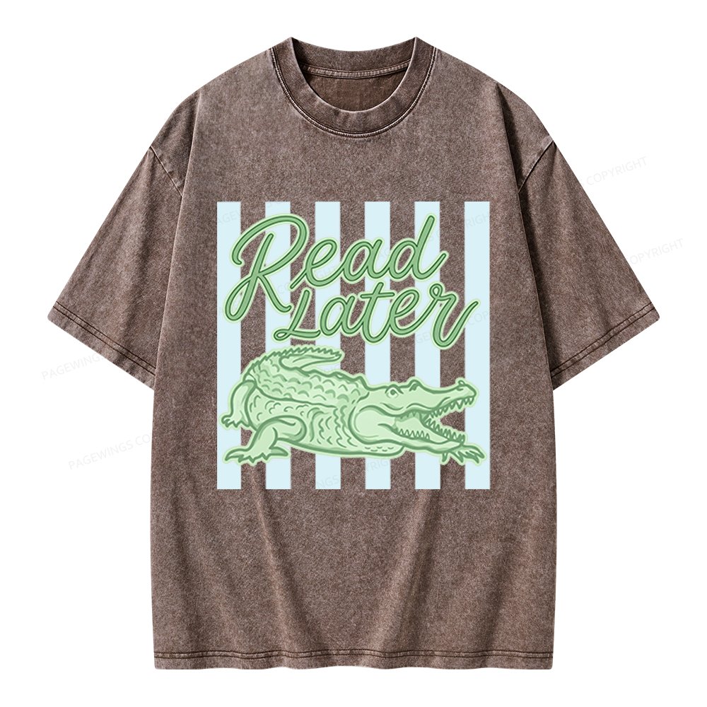 Pagewings Read Later Unisex Washed T-shirt