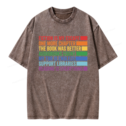 Pagewings One More Chapter Unisex Washed T-shirt